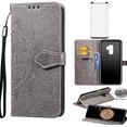 thumbnail image 1 of Asuwish Compatible with Samsung Galaxy S9 Plus Wallet Case Tempered Glass Screen Protector and Leather Flip Cover Card, 1 of 5