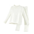thumbnail image 2 of Tawop Girls Mock Neck Thermal Underwear Sets,Winter Girls Tops and Pants Set, Soft Stretchy Warm Base Layer Long Johns Fall Outfits, 2 of 3
