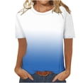 thumbnail image 1 of Tops Florales para las Mujeres Impreso Suéter Cuello Redondo Manga Corta, Ligero Y Casual Tops Cortos para las Mujeres, 1 of 8