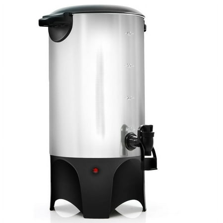 Elite Cuisine CCM141 40-Cup Stainless Steel Coffee Maker Urn & Hot Water Dispenser
