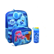 Blue's Clues Boys and Girls Backpack Bundle~ 3 Pc Set Includes Blue's Clues School Bag, Lunch Box and Water Bottle