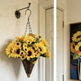 thumbnail image 4 of HuiXinOu DIY Decorative Conical Hanging Basket Wreath Faux Semi-Finished Round Wreath Handmade Craft for Front Door Home Wall Garden Holiday Decoration, 4 of 6