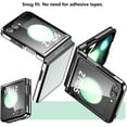 thumbnail image 6 of Case for Samsung Galaxy Z Flip 5 (2023) with Cover Screen Protector, Anti-Yellowing Transparent Thin Hard Phone Case for Galaxy Z Flip5 - Black Clear, 6 of 7