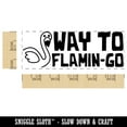 thumbnail image 2 of Way to Flamin-go Go Flamingo Teacher Student School Self-Inking Rubber Stamp Ink Stamper - Fuchsia Ink - Large 2-3/4 Inch, 2 of 7