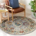 thumbnail image 2 of SAFAVIEH Aspen Carbrey Floral Area Rug, Grey/Green, 5' x 5' Round, 2 of 8