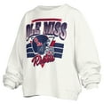 thumbnail image 2 of Women's Pressbox White Ole Miss Rebels Janice Retro Logo Oversized Pullover Sweatshirt, 2 of 3