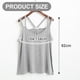 thumbnail image 2 of Camiseta sin mangas plisada sexy con cuello en V y corte holgado para mujer con talla grande, 2 of 6