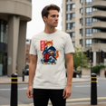 thumbnail image 3 of Smartprints Samurai Cat Bushido Japanese Art Men's T-Shirt Off White, Cotton, 3XL, 3 of 4