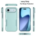 thumbnail image 5 of For iPhone 17 Air Phone Case, with Tempered Glass Screen Protector, Heavy Duty Rugged Shockproof Full Body Protection Sturdy Durable Cover Cute Bumper for Apple iPhone 17 Air 5G -Green, 5 of 7