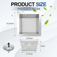 thumbnail image 2 of 10 x 10 x 5 Inches Stainless Steel Commercial Floor Drain Strainer Square Floor Drain Filter Accessories for Commercial Kitchen Restaurant Dinner Cafe, 2 of 6