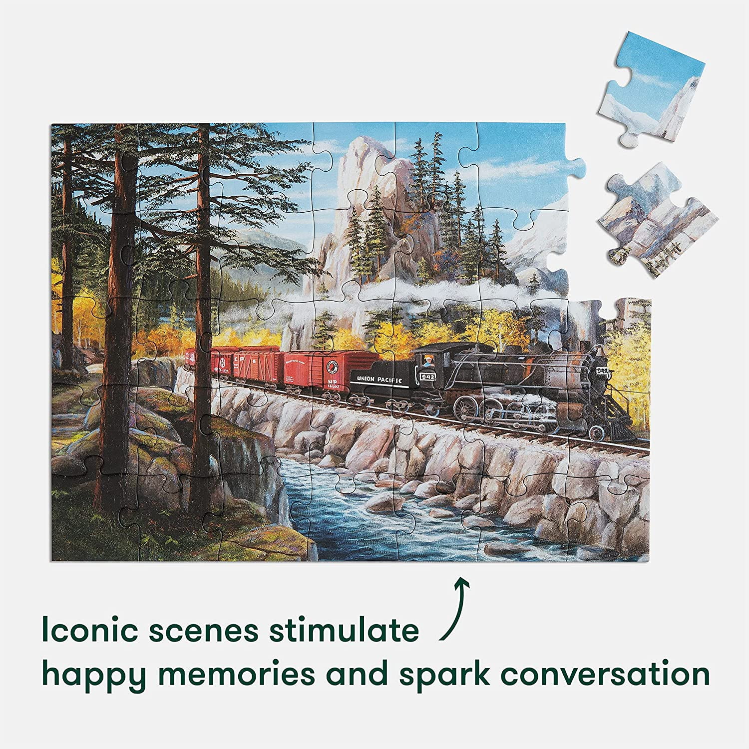 Relish 35 Piece Steam Train Dementia Jigsaw Puzzle – Dementia Activities/ Puzzles for Seniors & Alzheimer's Toys - Walmart.com