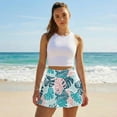 thumbnail image 5 of Xoenoiee Tropical Monstera Palm Leaves Print Pleated Tennis Skirts for Women with Shorts Lightweight Athletic Skorts High Waisted Golf Skirts for Running, 2XL, 5 of 6