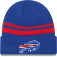 thumbnail image 1 of Buffalo Bills NFL Double Stripes Team Cuff Knit Beanie, 1 of 1