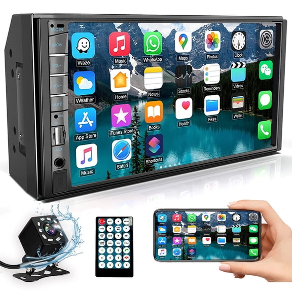 Estéreo de coche Naifay Bluetooth 5.1 de doble DIN con Mirror Link