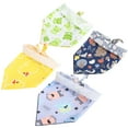thumbnail image 4 of Dog Neckerchief,4Pcs Printing Style Dog Pet Handkerchief Pet Neck Scarf Sturdy Construction, 4 of 14