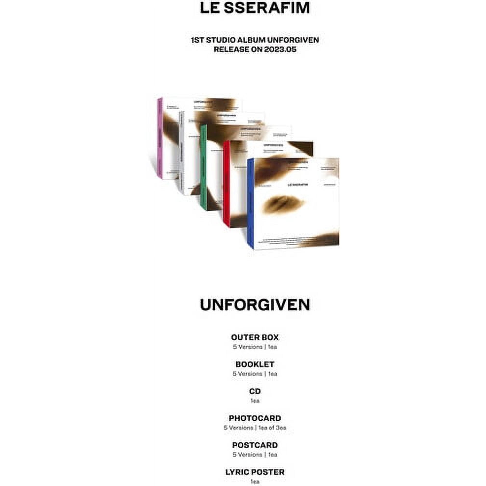 LE SSERAFIM - 1st Studio Album ‘UNFORGIVEN’ [COMPACT ver.] - CD