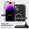 thumbnail image 5 of for iPhone 13 Case Liquid Silicone Magsafe Magnetic Stand with Screen Protector Full Protection Slim Shockproof Protective Case Cover 6.1 Inch - Black, 5 of 11