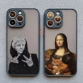 thumbnail image 5 of Art Aesthetic David Mona Lisa Phone Case For iPhone 11 14 Pro Max 13 12 15 Pro Max Mini XS X XR SE2 7 8 Plus Shockproof Covers, 5 of 5
