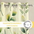 thumbnail image 6 of Sage Green Leaves Kitchen Curtains Window Panels, Summer Botanical Farmhouse Leaf Insulated Window Treatment Curtain, Grommet Curtains for Bedroom/Living Room/Bathroom, 2 Piece 52"Wx84"L, 6 of 8