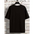 thumbnail image 2 of [Creative Letter Graphic Print Tee] Ultra-Soft Creative Letter Graphic Print T-Shirt - Comfort-Fit Crew Neck, Breathable, Moisture-Wicking, Casual Summer Tee, 2 of 6