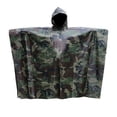thumbnail image 3 of KEINXS Military Woodland Camo Ripstop Wet Weather Rain Poncho Camping Hiking, 3 of 7