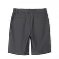 thumbnail image 4 of LiuXxxx Men's Casual Shorts Summer Comfortable Stretch Breathable Lightweight Flat Front Elastic Waistband Loose Fit Outdoor Gym Workout Running Walking Grey 30, 4 of 4