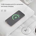 thumbnail image 5 of Modern U-Shape Sectional Sofa, Chenille Upholstered Modular Couch with Console Cup Holders and USB Charging Ports, for Living Room Office Apartment, 5 of 17