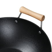 Joyce Chen Professional Series Cast Iron Wok with Maple Handles, 14-In.