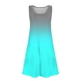 thumbnail image 7 of LTTVQM Dresses for Girls 2025 Casual Sleeveless Sundress Beach Gradient Tank Dresses Fashion Crew Neck Midi Dresses with Pockets Sky Blue 9-10, 7 of 7
