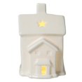 thumbnail image 1 of LED Lighted Christmas Houses, Christmas Town Scene Desktop Ornaments, White House Porcelain Village Christmas LED Li Ceramic, 1 of 8