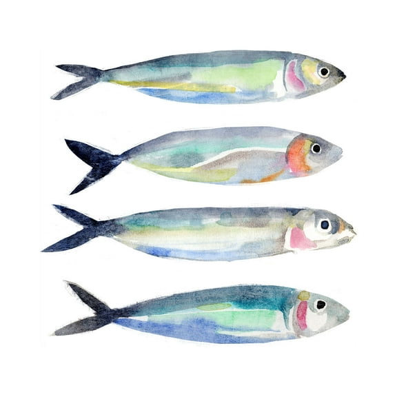 Annie Warren 'Sardine Team I' Canvas Art