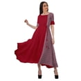 thumbnail image 2 of Moomaya Robe de Soirée à Manches Courtes en Viscose Col Rond pour Femmes, 2 of 4