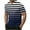 Blue A, variant on WRKEKC Men's Casual Short Sleeve Shirts Classic Striped Printed Button-Front Crew Neck Top for Men Fashion Daily Wear and Casual Gatherings