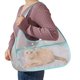 thumbnail image 4 of Bolsa transportadora para gatos de malla de nylon transparente - Transportín plegable y portátil para mascotas con ventilación, 55x33x20cm, azul cielo/gris/beige/verde menta, 4 of 6
