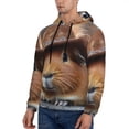 thumbnail image 3 of Fotbe Men's Hoodie with Cowboy Hat Guinea Pig Pattern - Kangaroo Pocket Pullover Hooded Sweatshirt, Perfect for Daily Wear, Travel, and Home-4X-Large, 3 of 7