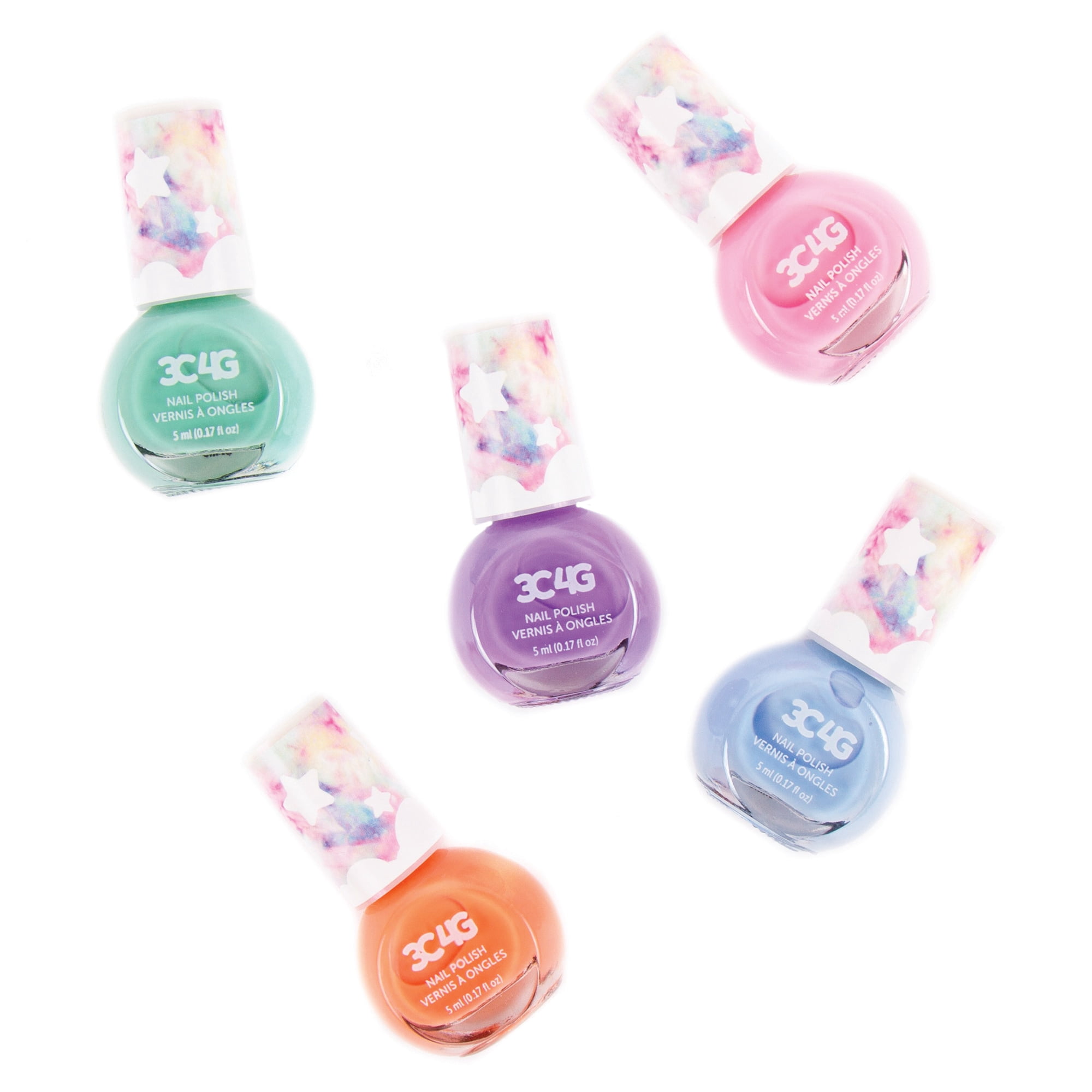 3C4G: Pastel Dreams Nail Polish Set - 5 Bottles, Make It Real, Teens Tweens & Girls, Non-Toxic Long-Lasting Polish, Soothing Shades, Three Cheers For Girls, Kids Ages 8+