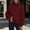 Wine, variant on WIZUTIZ Women's Mock Neck Sweatshirt Long Sleeve Solid Color Casual Pullover Top Loose Fit for Everyday