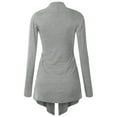 thumbnail image 2 of Made by Johnny Women's Draped Open Front Cardigan L HEATHER_GREY, 2 of 7