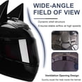 thumbnail image 6 of Bat Ear Motorcycle Helmet, Cool and Stylish Universal Bike Helmet with Flip-Up Breathable Design, Suitable for Road Riding and Street Racing - Impact-Resistant Helmet--M, 6 of 9