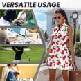 thumbnail image 7 of Uorisanigo Cute Cherry Golf Clothing Set for Women 2 Piece Sets Soft Zipper Neck Womens Sleeveless Golf Tennis Dresses Fashion Relaxed Athletic Workout Dress, 7 of 7