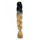 thumbnail image 1 of Nvzi Extensiones de cabello para trenzar para mujer, 3 paquetes de 100 g/paquete, 60 cm (24 pulgadas), cabello sintético resistente al calor para trenzas de ganchillo, de negro a marrón claro., 1 of 2