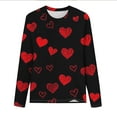 thumbnail image 5 of Valentines Day Outfit Women Heart Print Tie Dye Shirt Casual Crewneck Pullover Valentine Long Sleeve Shirts Spring Tops for Women, 5 of 8