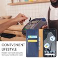 thumbnail image 7 of Wallet Case For Google Pixel 8A, Luxury Premium Leather Flip Strong Magnetic Closure [Kickstand][RFID Blocking][Card Holder Slots] Retro Shockproof Phone Cover For Google Pixel 8A, blue, 7 of 7