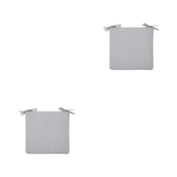 Cojín de asiento de Lino y algodón Matsuzay color gris claro 45x45cm 2piezas