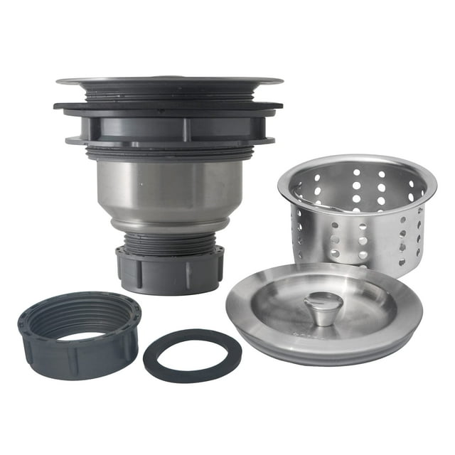 Lynnado Kit De Montaje De Drenaje Para Fregadero De Cocina, 3-1/2 Pulgadas Con Cesta De Drenaje Para Fregadero De Cocina, Tapón De Fregadero De Acero Inoxidable 304 Y Tapa De Cubierta De Acero Inoxida