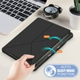 thumbnail image 6 of Allytech All-New Kindle Fire HD 10 2021 Case, Fire HD 10 Plus Case 2021, Ultra Slim Lightweight Shockproof Auto Sleep Wake Multi Angle Viewing Stand Cover for Amazon Fire HD 10 2021 11th Gen, Black, 6 of 7