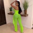 thumbnail image 5 of Betiyuaoe One Piece Swimsuit for Women Fashionista Splicing Mesh Pant Solid Color Set Piece Bathing Suit, 5 of 5