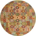 thumbnail image 1 of Ahgly Company Machine Washable Indoor Round Contemporary Red Fox Red Area Rugs, 5' Round, 1 of 7