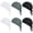 Black, White, Grey, variant on 6 Pcs Do Rags Sweat Wicking Beanie Cooling Skull Caps for Men Women Helmet Liner Motorcycle Head Wrap Bandana