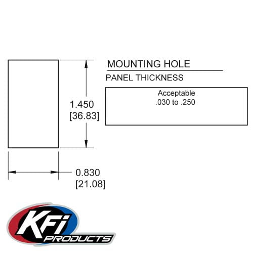 KFI Winch Dash Mounted Rocker Switch Kit ATV UTV UTV-DRS-K